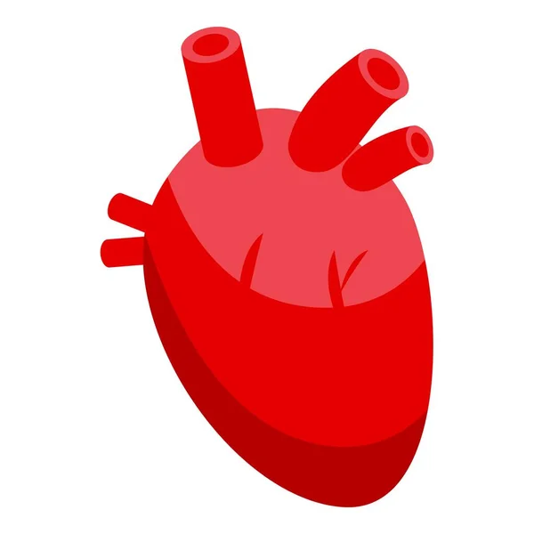 Corazón icono bioimpresión vector isométrico. Ciencias médicas — Vector de stock