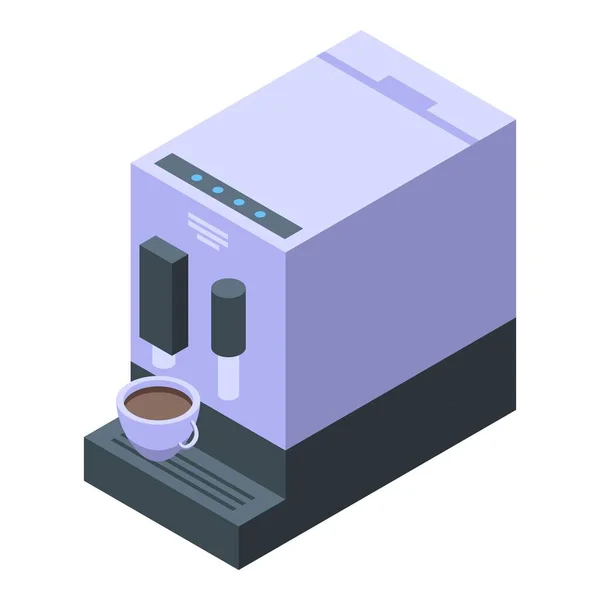 Ícone máquina de café vetor isométrico. Espresso gotejamento — Vetor de Stock