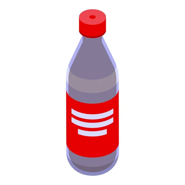 Ícone de garrafa de cola vetor isométrico. Sódio gasoso — Vetor de Stock