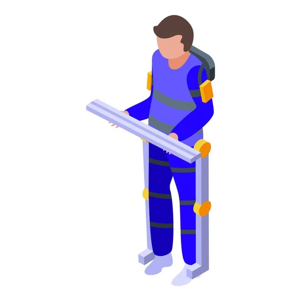 Exoskeleton robot icon isometric vector. Human suit — Stock Vector