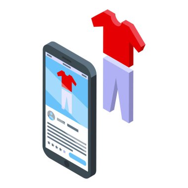 Vr giysi mağazası ikon izometrik vektörü. Dijital teknoloji