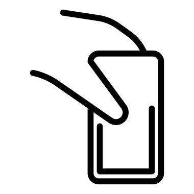 El telefonu ikonu ana hatları vektörü. Parmak Ekranı