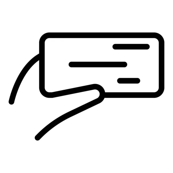 Hand roteren telefoon pictogram omtrek vector. Smartphoneapparaat — Stockvector