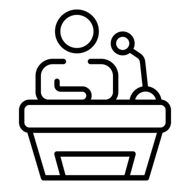 Tribün hoparlörü ana hat vektörü. Kamu konuşmacısı