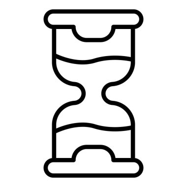 Kum saati simgesi ana hatları vektörü. Saat.