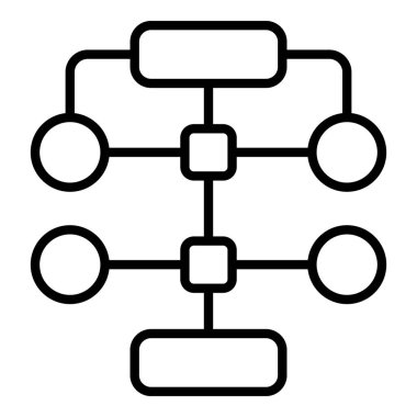 Çevik istatistik ikonu ana hat vektörü. İlerleme kalitesi