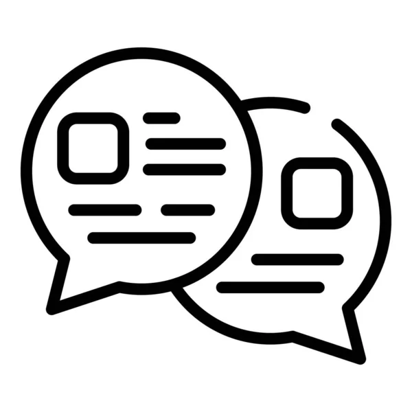 Haak chat pictogram contouren vector. Huiscomputer — Stockvector
