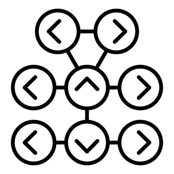 Schema strategico icona schema vettore. Dati Vuca — Vettoriale Stock