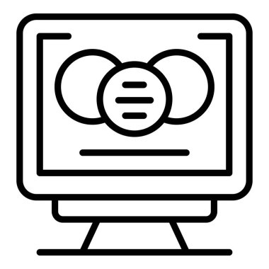 Kariyer simgesi taslak vektörünü izle. Video Sanal