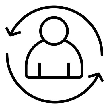 İşçi simgesi taslak vektörünü değiştir. İşçi