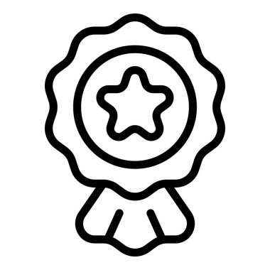 Şirket amblem simgesi ana hat vektörü. Rozet damgası