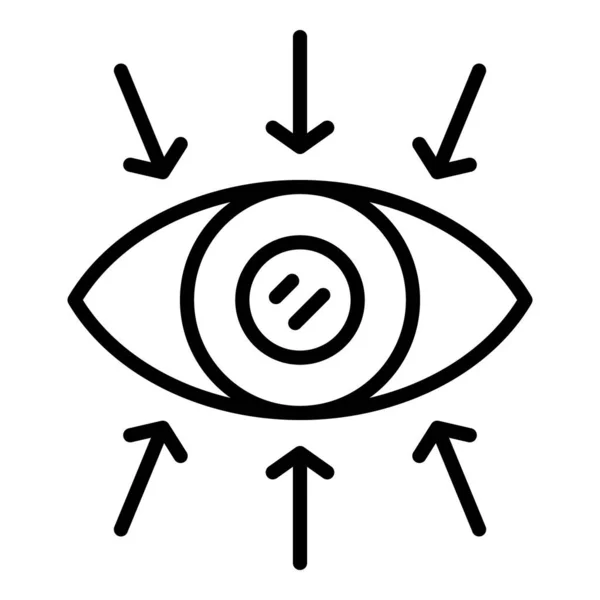 Search eye icon outline vector. Look view — Stock Vector