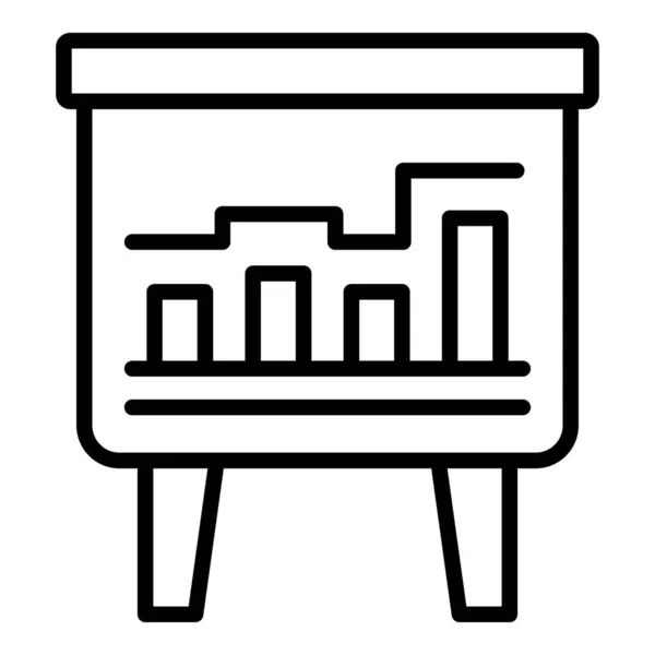 Ícone de banner de dados contorno vetor. Gráfico de análise —  Vetores de Stock