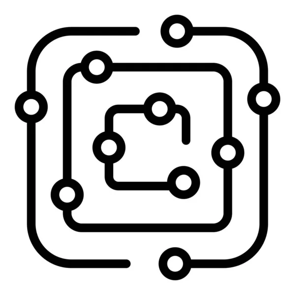 Zakelijk labyrint icoon omtrek vector. Labyrint doolhof — Stockvector