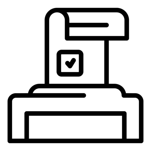 Polling booth icon outline vector. Election vote — Stock Vector