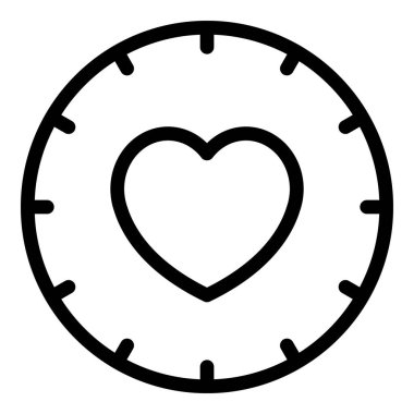 Kalp bakımı ikonu ana hatları vektörü. Aşk maskesi