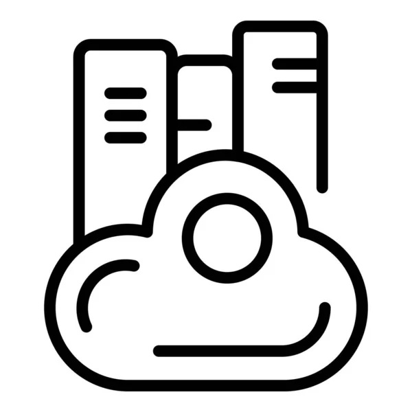 Onderwijs wolk pictogram schetsen vector. Virtuele opleiding — Stockvector