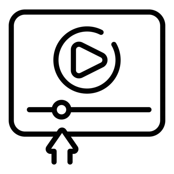 Video tutorial pictogram schets vector. Webinar-conferentie — Stockvector