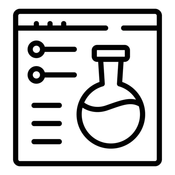 Online chemie icoon schets vector. Studieklas — Stockvector