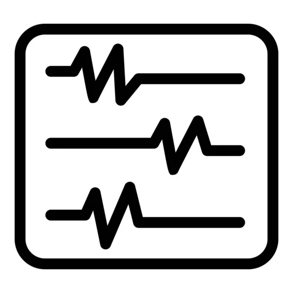 Hartslagmeter icoon omtrek vector. Hartslag — Stockvector