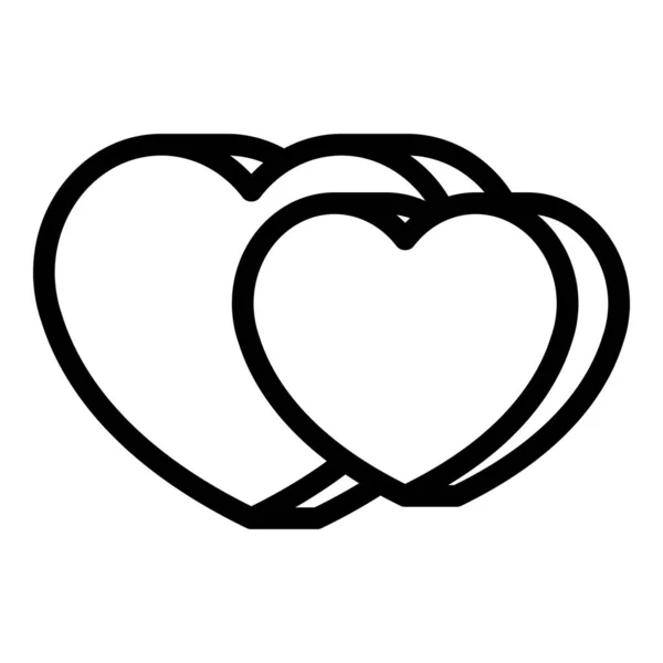 Вектор контуров здоровых сердец. Храни сердце — стоковый вектор
