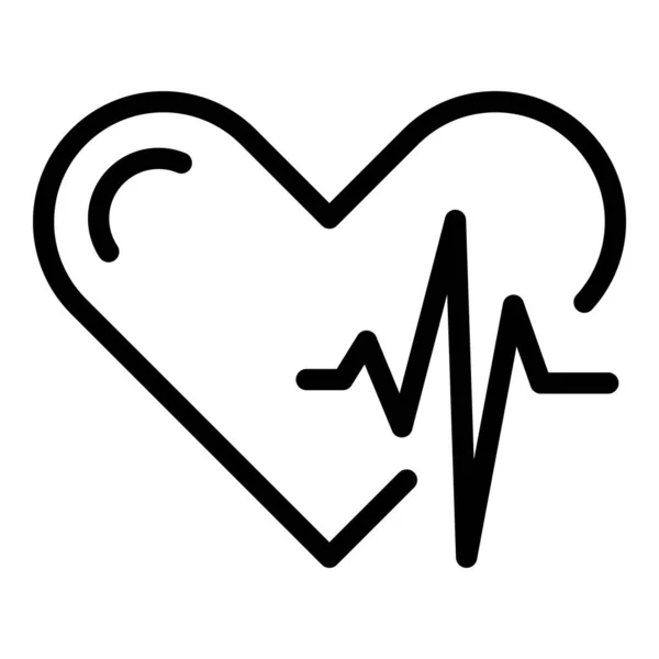 Health heart beat icon outline vector. Rate pulse — Stock Vector