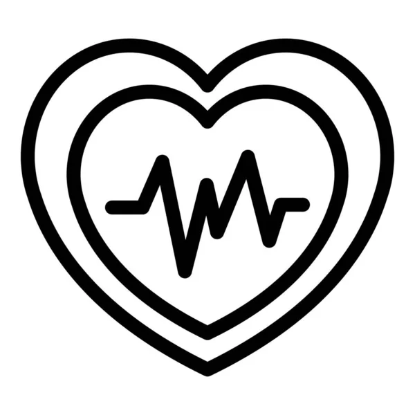 Παρακολούθηση διανυσματικού περιγράμματος εικονιδίου ρυθμού. Παλμοί καρδιάς — Διανυσματικό Αρχείο
