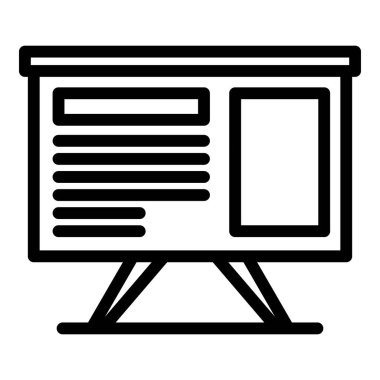 Ofis simgesi ana hatları vektörü. İş dünyası