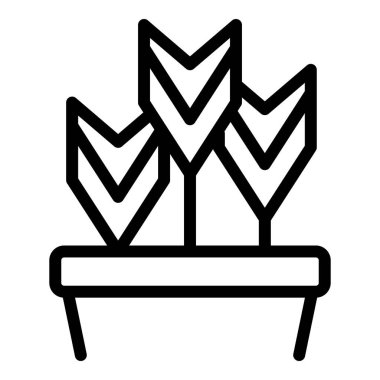 Okçuluk okları simgesi ana hat vektörü. Okçu oku