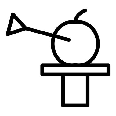 Apple ok simgesi ana hatlı vektör. Baş hedef