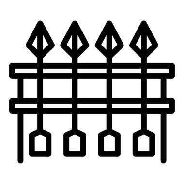 Okçuluk oyunu okları simgesi ana hatları vektörü. Dart hedefi