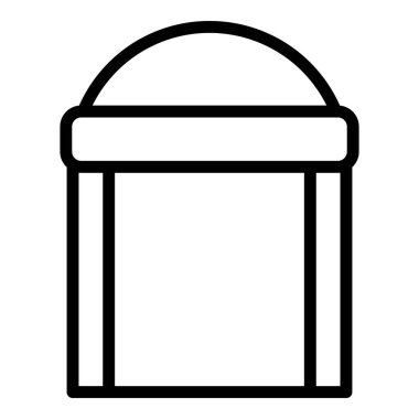 Türban başlık ikonu ana hat vektörü. Hint Pagdi