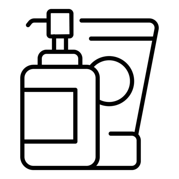 Condizionatore per capelli icona contorno vettore. Trattamento shampoo — Vettoriale Stock