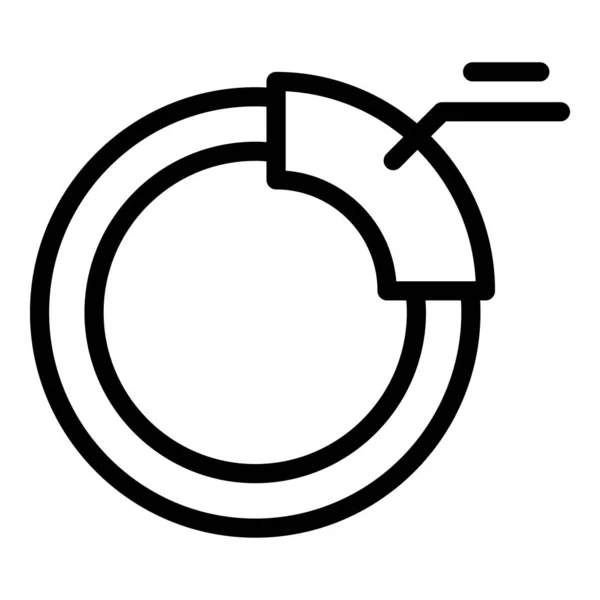 Nivå cirkel diagram ikon kontur vektor. Datacirkel — Stock vektor