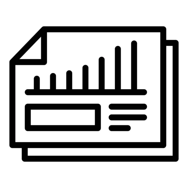 Icono de archivos de negocio contorno vector. Documento de archivo — Archivo Imágenes Vectoriales