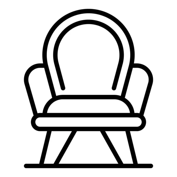 Ícone de poltrona têxtil vetor contorno. Sofá cadeira —  Vetores de Stock