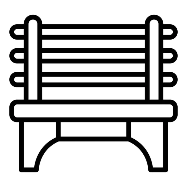 Classic park bench icon outline vector. Jardín de madera — Vector de stock