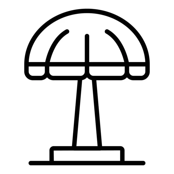 Garden umbrella ícone contorno vetor. Guarda-sol exterior — Vetor de Stock