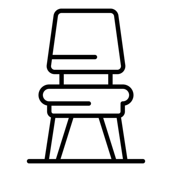 Malý obrysový vektor ikony židle. Zahradní židle — Stockový vektor