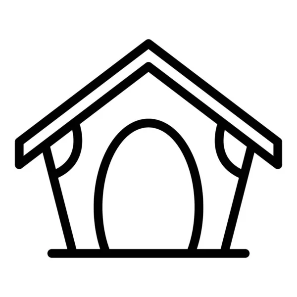 Canine kennel icon outline vector. Perro cachorro casa — Vector de stock