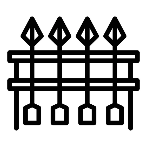 Bågskytte spel pilar ikon kontur vektor. Dart mål — Stock vektor