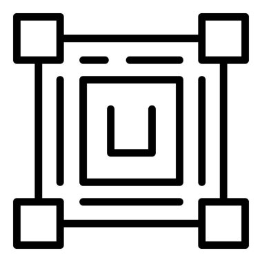 Qr simge dış hat vektörü taranıyor. Tarama kodu