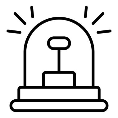 Güvenlik alarm simgesi ana hat vektörü. Mahremiyet sireni