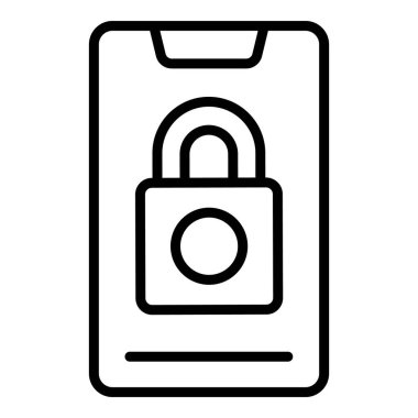 Akıllı telefon simgesi ana hatlarını kilitle. Telefon güvenli