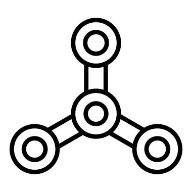 Stres önleyici ikon ana hatları vektörü. Fidget oyuncak