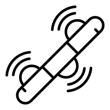 Stres önleyici balon ikonu ana hatları vektörü. Fidget pop