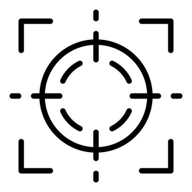 Konsantrasyon ikonu ana hat vektörüne odaklan. Dikkat hedef