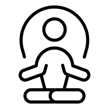 Zihin meditasyon ikonu ana hatları vektörü. Vücut dengesi