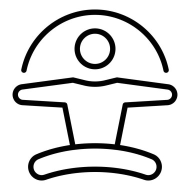 Zihin dengesi simgesi dış hat vektörü. Vücut sağlığı