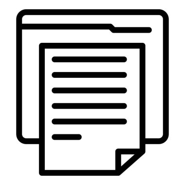 Madde simgesi ana hatları vektörü öğreniliyor. Çevrim içi eğitim